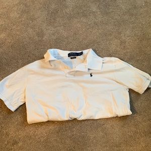 White Polo Ralph Lauren Polo Shirt Size Youth Extra Large